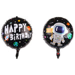 10 PCS Space Alluminio Film Palloncino Bambini Decorano Palloncini Decorazione Festa Di Compleanno,Stile:, Golden Space Man, Double-sided Space Man, Round Rocket, Space Rocket, Astronaut, Earth, Retro Plane, Universe, Space Birthday, Blue