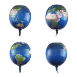 10 PCS Space Alluminio Film Palloncino Bambini Decorano Palloncini Decorazione Festa Di Compleanno,Stile:, Golden Space Man, Double-sided Space Man, Round Rocket, Space Rocket, Astronaut, Earth, Retro Plane, Universe, Space Birthday, Blue