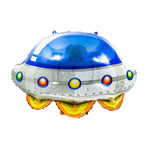 10 PCS Space Alluminio Film Palloncino Bambini Decorano Palloncini Decorazione Festa Di Compleanno,Stile:, Golden Space Man, Double-sided Space Man, Round Rocket, Space Rocket, Astronaut, Earth, Retro Plane, Universe, Space Birthday, Blue