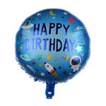 10 PCS Space Alluminio Film Palloncino Bambini Decorano Palloncini Decorazione Festa Di Compleanno,Stile:, Golden Space Man, Double-sided Space Man, Round Rocket, Space Rocket, Astronaut, Earth, Retro Plane, Universe, Space Birthday, Blue