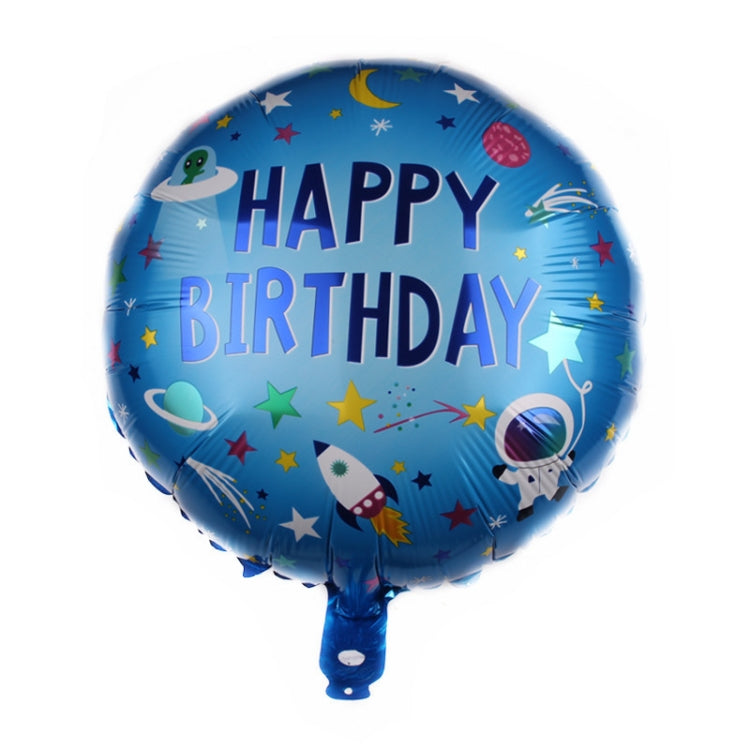 10 PCS Space Alluminio Film Palloncino Bambini Decorano Palloncini Decorazione Festa Di Compleanno,Stile:, Golden Space Man, Double-sided Space Man, Round Rocket, Space Rocket, Astronaut, Earth, Retro Plane, Universe, Space Birthday, Blue