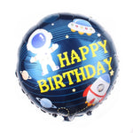10 PCS Space Alluminio Film Palloncino Bambini Decorano Palloncini Decorazione Festa Di Compleanno,Stile:, Golden Space Man, Double-sided Space Man, Round Rocket, Space Rocket, Astronaut, Earth, Retro Plane, Universe, Space Birthday, Blue