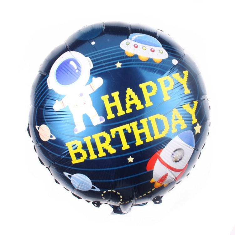 10 PCS Space Alluminio Film Palloncino Bambini Decorano Palloncini Decorazione Festa Di Compleanno,Stile:, Golden Space Man, Double-sided Space Man, Round Rocket, Space Rocket, Astronaut, Earth, Retro Plane, Universe, Space Birthday, Blue