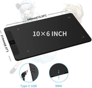 VEIKK VK1060 La tavola da pittura elettronica per tablet dipinta a mano può essere collegata al telefono cellulare, VK1060