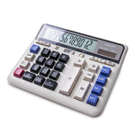 Deli 2135 Computer Tastiera Calcolatrice Pulsante grande Banca Ufficio Finanza Contabilità Calcolatrice solare, 2135