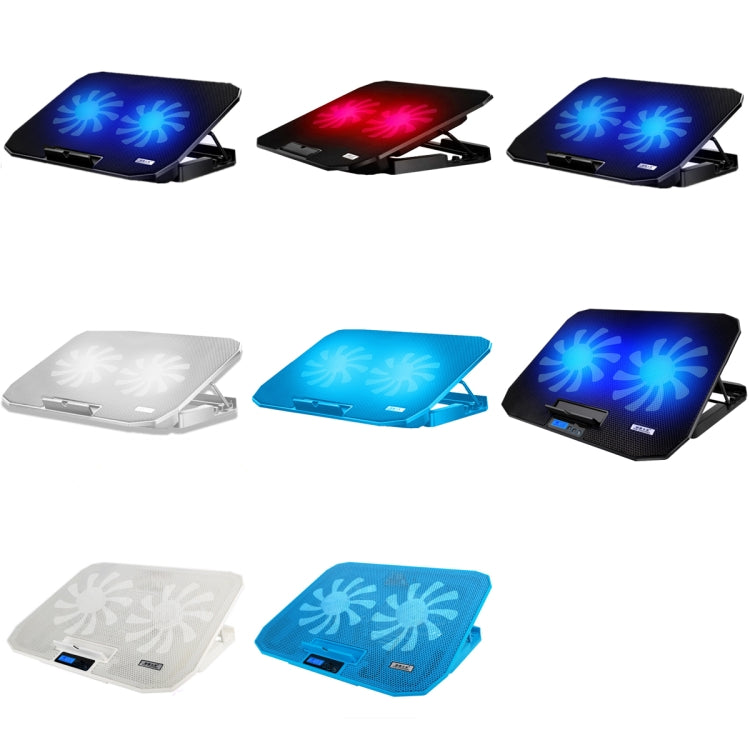 ICE COOREL N106 Radiatore di regolazione della base per laptop Staffa di raffreddamento per notebook a doppia ventola, Standard Version (Blue Light), Standard Version (Red Light), Luxury Version (Knight Dark), Luxury Version (Ivory White)              ...