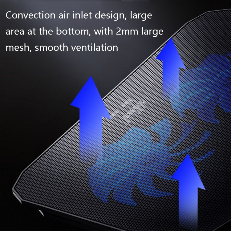 ICE COOREL N106 Radiatore di regolazione della base per laptop Staffa di raffreddamento per notebook a doppia ventola, Standard Version (Blue Light), Standard Version (Red Light), Luxury Version (Knight Dark), Luxury Version (Ivory White)              ...