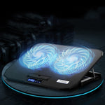 ICE COOREL N106 Radiatore di regolazione della base per laptop Staffa di raffreddamento per notebook a doppia ventola, Standard Version (Blue Light), Standard Version (Red Light), Luxury Version (Knight Dark), Luxury Version (Ivory White)              ...