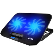 ICE COOREL N106 Radiatore di regolazione della base per laptop Staffa di raffreddamento per notebook a doppia ventola, Standard Version (Blue Light), Standard Version (Red Light), Luxury Version (Knight Dark), Luxury Version (Ivory White)              ...