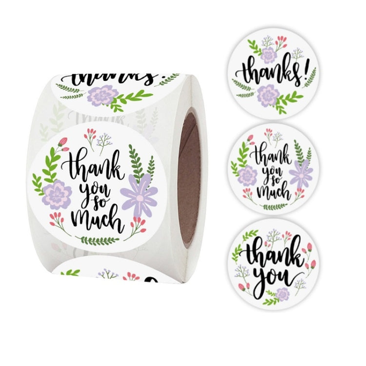 Etichetta per imballaggio regalo per festa di compleanno con adesivo floreale in rotolo da 5 pezzi, 38mm / 1.5 Inch