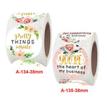 5 PCS Rotolo di adesivi floreali di ringraziamento Adesivi per la decorazione della festa nuziale, 3.8cm / 1.5 Inch