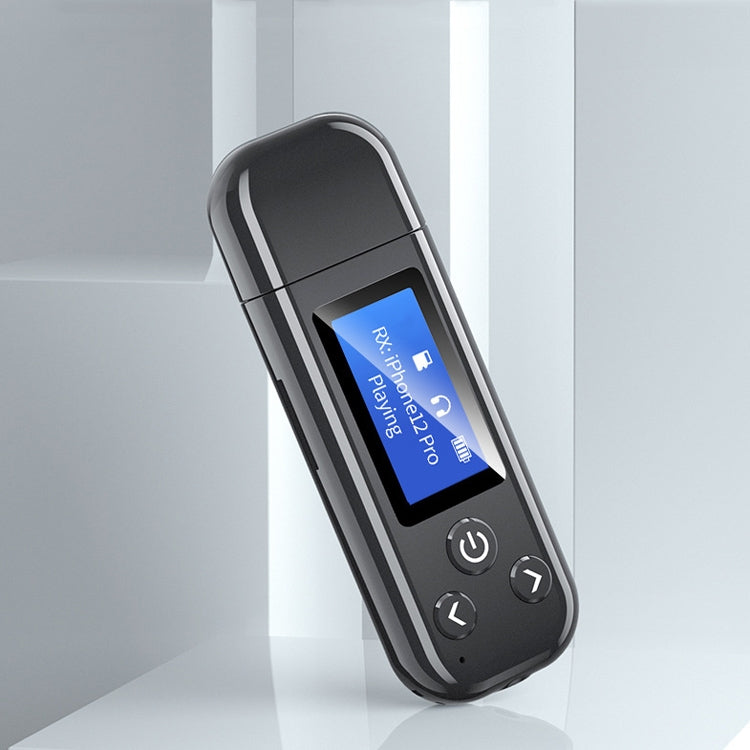 K15Pro con schermo LCD Adattatore Bluetooth Ricevitore audio Trasmettitore 3,5 mm AUX Vivavoce per auto, K15Pro