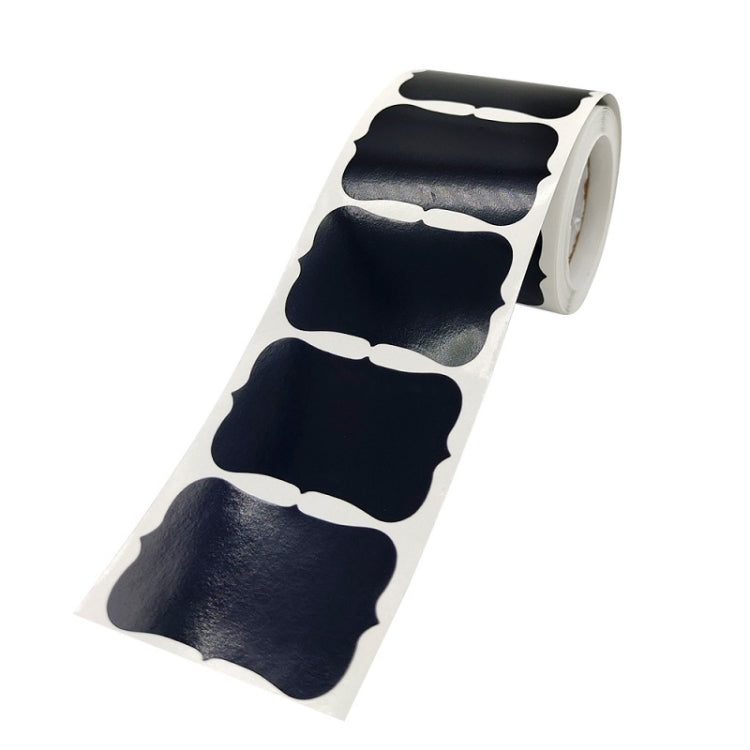 Adesivo per bottiglia di vino lavagna impermeabile in PVC a forma speciale da 5 pezzi, 55x35mm