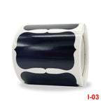 Adesivo per bottiglia di vino lavagna impermeabile in PVC a forma speciale da 5 pezzi, 55x35mm