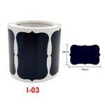 Adesivo per bottiglia di vino lavagna impermeabile in PVC a forma speciale da 5 pezzi, 55x35mm
