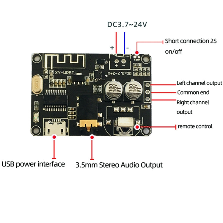 Modulo Bluetooth 5.0 stereo per altoparlanti 3.7-24V