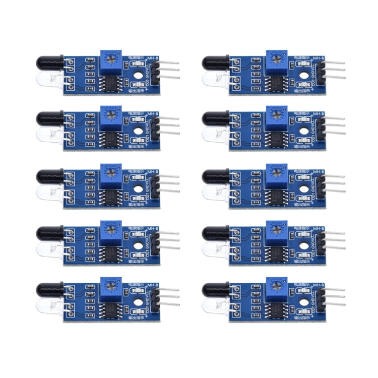 10 PCS Sensore di prevenzione degli ostacoli per auto intelligente a infrarossi Sensore robot interruttore fotoelettrico