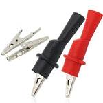 10 paia clip coccodrillo per multimetro con guaina PVC