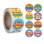 10 PCS Adesivi per premi rotondi colorati per scolari Confezione buste regalo Adesivi di ringraziamento, A-122 Stickers