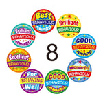 10 PCS Adesivi per premi rotondi colorati per scolari Confezione buste regalo Adesivi di ringraziamento, A-122 Stickers