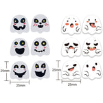 10 pezzi adesivi emoji fantasma di Halloween decorazione regalo per bambini adesivi sigillanti per alimenti, 25x25mm