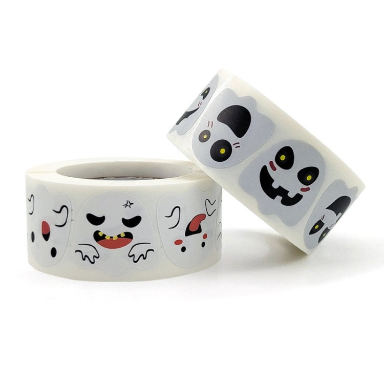 10 pezzi adesivi emoji fantasma di Halloween decorazione regalo per bambini adesivi sigillanti per alimenti, 25x25mm
