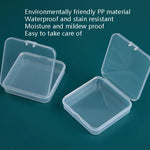 Scatola di plastica quadrata da 20 pezzi con coperchio Scatola di immagazzinaggio trasparente Scatola degli attrezzi per parti in PP Scatola per accessori per componenti elettronici, 20 PCS Square
