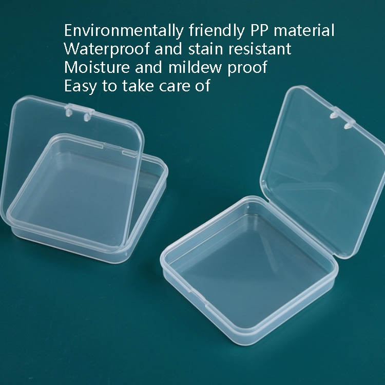 Scatola di plastica quadrata da 20 pezzi con coperchio Scatola di immagazzinaggio trasparente Scatola degli attrezzi per parti in PP Scatola per accessori per componenti elettronici, 20 PCS Square