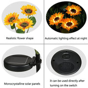 Luce solare LED girasole per giardino e prato 37cm