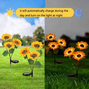 Luce solare LED girasole per giardino e prato 37cm
