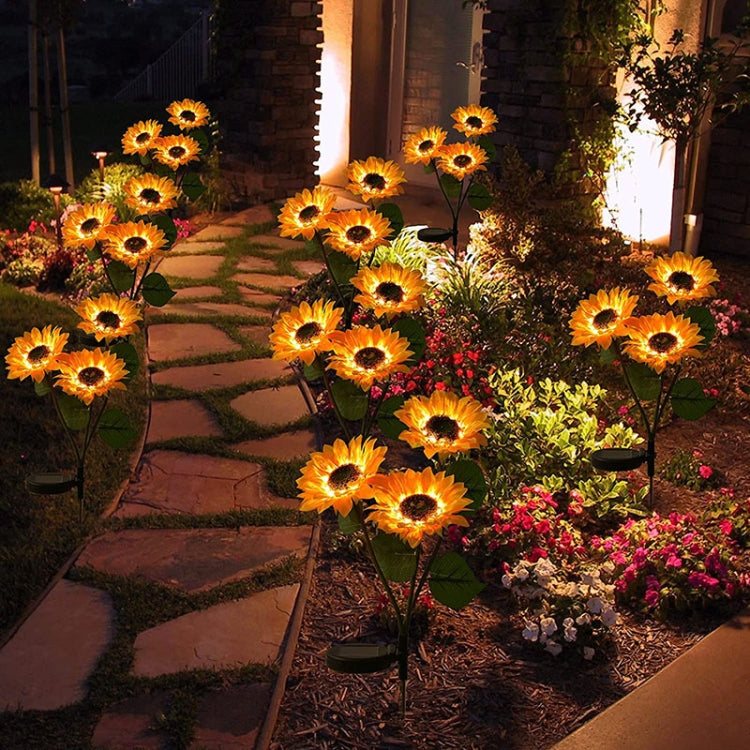 Luce solare LED girasole per giardino 37cm