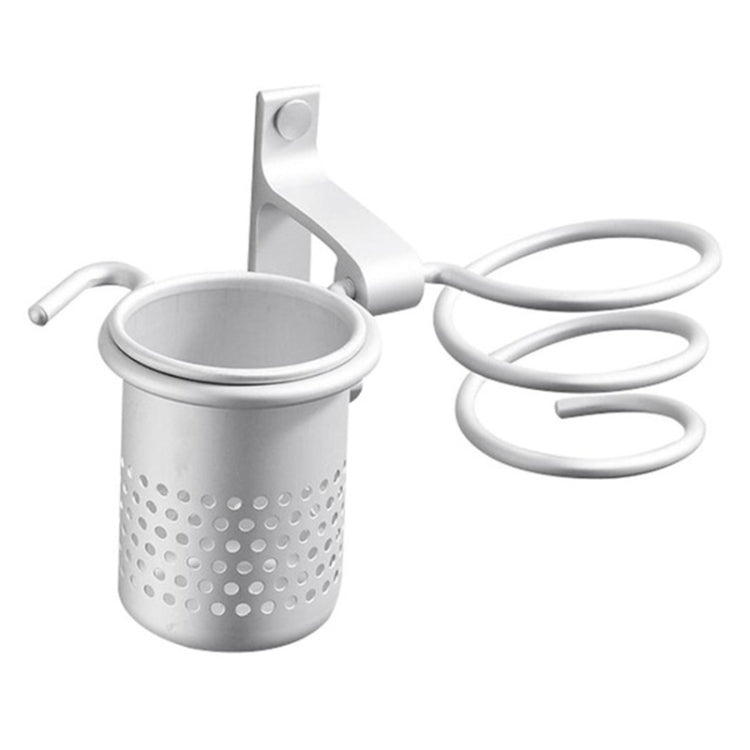 Porta asciugacapelli Space in alluminio dorato, With Barrel (Silver), With Barrel (Gold), With Double Barrel, With Toothbrush Holder