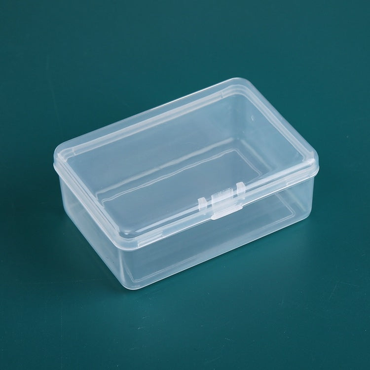 Scatola plastica rettangolare trasparente con coperchio