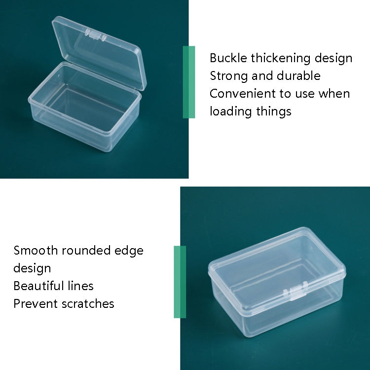 Scatola di plastica rettangolare da 20 pezzi Scatola di immagazzinaggio trasparente in PP con coperchio, 20 PCS Rectangular