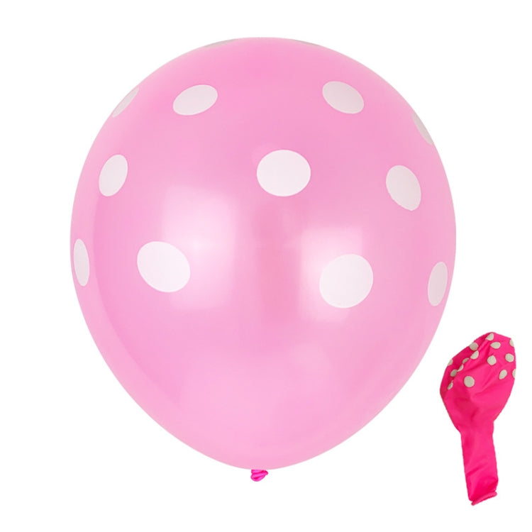 100 PZ FY-10280 12 Pollici Dot Party Palloncino Decorativo Disposizione Scena Matrimonio Palloncino In Lattice, Black White Dot, Green White Dot, Pink White Dot, Red White Dot, Deep Blue White Dot, Light Blue White Dot, Yellow White Dot                ...