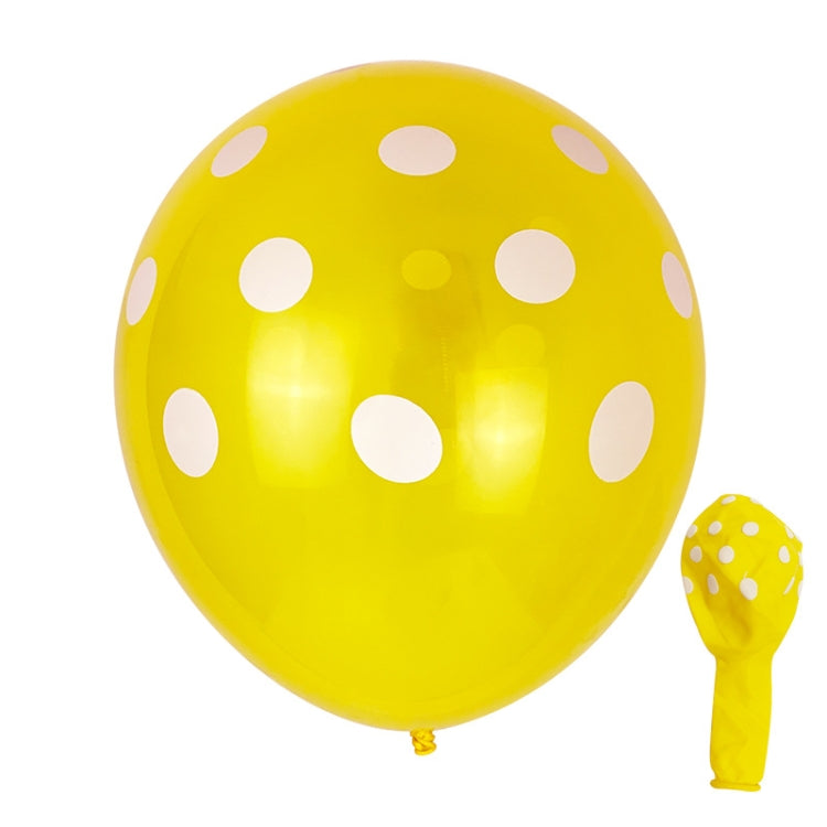 100 PZ FY-10280 12 Pollici Dot Party Palloncino Decorativo Disposizione Scena Matrimonio Palloncino In Lattice, Black White Dot, Green White Dot, Pink White Dot, Red White Dot, Deep Blue White Dot, Light Blue White Dot, Yellow White Dot                ...