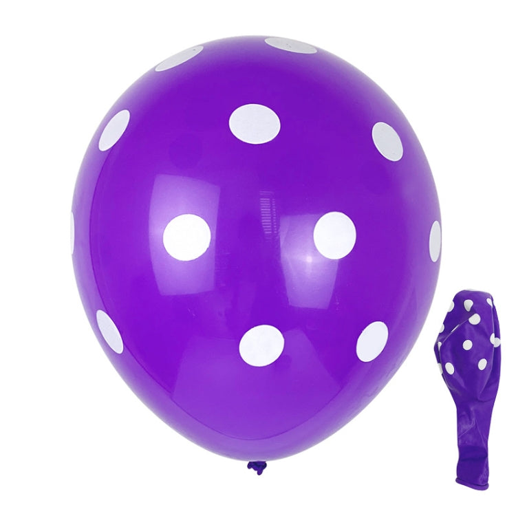100 PZ FY-10280 12 Pollici Dot Party Palloncino Decorativo Disposizione Scena Matrimonio Palloncino In Lattice, Black White Dot, Green White Dot, Pink White Dot, Red White Dot, Deep Blue White Dot, Light Blue White Dot, Yellow White Dot                ...