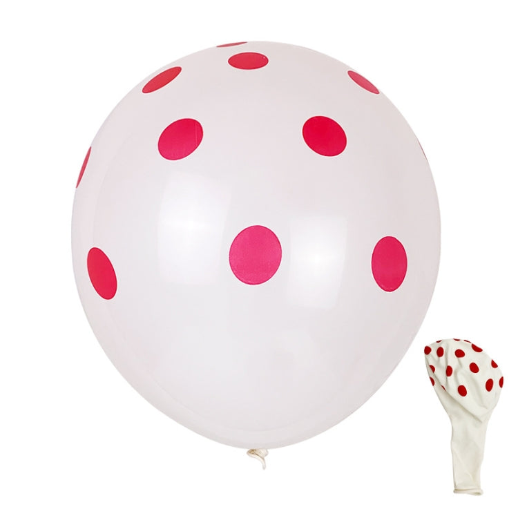 100 PZ FY-10280 12 Pollici Dot Party Palloncino Decorativo Disposizione Scena Matrimonio Palloncino In Lattice, Black White Dot, Green White Dot, Pink White Dot, Red White Dot, Deep Blue White Dot, Light Blue White Dot, Yellow White Dot                ...