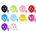 100 PZ FY-10280 12 Pollici Dot Party Palloncino Decorativo Disposizione Scena Matrimonio Palloncino In Lattice, Black White Dot, Green White Dot, Pink White Dot, Red White Dot, Deep Blue White Dot, Light Blue White Dot, Yellow White Dot                ...