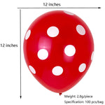 100 PZ FY-10280 12 Pollici Dot Party Palloncino Decorativo Disposizione Scena Matrimonio Palloncino In Lattice, Black White Dot, Green White Dot, Pink White Dot, Red White Dot, Deep Blue White Dot, Light Blue White Dot, Yellow White Dot                ...
