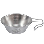 Campingmoon S220 Ciotola portatile da esterno in acciaio inossidabile addensato Posate multiuso da campeggio