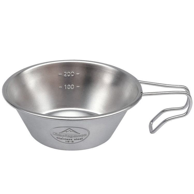 Campingmoon S220 Ciotola portatile da esterno in acciaio inossidabile addensato Posate multiuso da campeggio