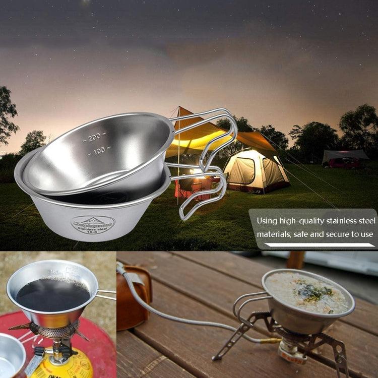 Campingmoon S220 Ciotola portatile da esterno in acciaio inossidabile addensato Posate multiuso da campeggio
