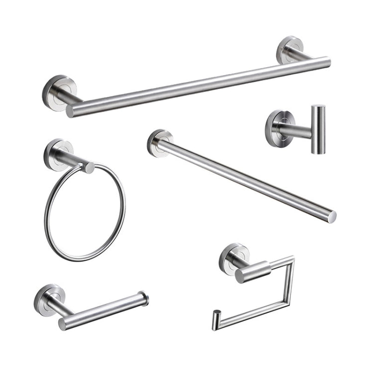 Acciaio inossidabile 304 con mensola da bagno pendente da bagno scanalata, stile:, Wire Drawing Single Rod 40cm, Wire Drawing  Towel Ring, Wire Drawing Hook, Paper Towel Holder A, Paper Towel Holder  B, Vertical Single Rod, Black Cloth Hook            ...