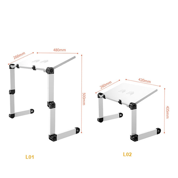 Oatsbasf Supporto per laptop pieghevole da scrivania per computer Supporto per laptop pieghevole per sollevamento e sollevamento, Stile:, L01 White, L01 Black, L01 Red, L02 White, L02  Black, L02 Red
