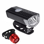 Set di fanali posteriori per fari posteriori per bicicletta impermeabili tramite USB, lampada ricaricabile tramite USB, Single Headlight (Black), Headlight + Taillight (Black)
