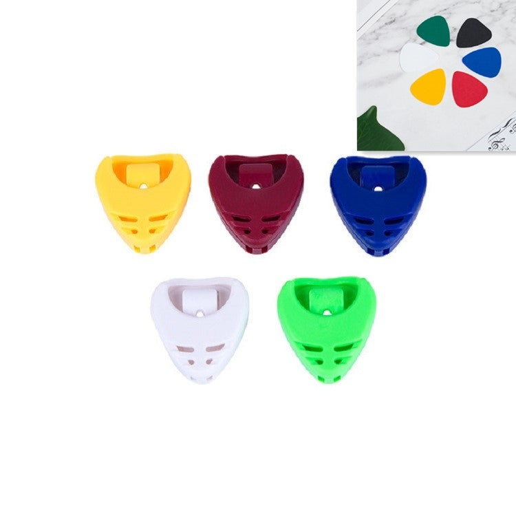 Scatola portaoggetti in ABS da 100 pezzi per plettro per chitarra, consegna a colori casuale, Heart-shaped Pick Box, Large Triangular Pick Box