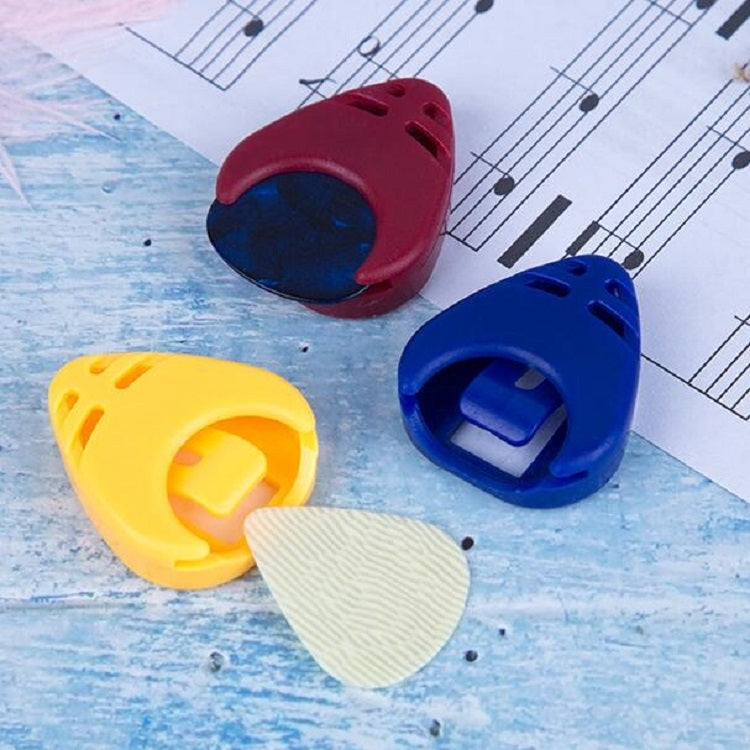 Scatola portaoggetti in ABS da 100 pezzi per plettro per chitarra, consegna a colori casuale, Heart-shaped Pick Box, Large Triangular Pick Box