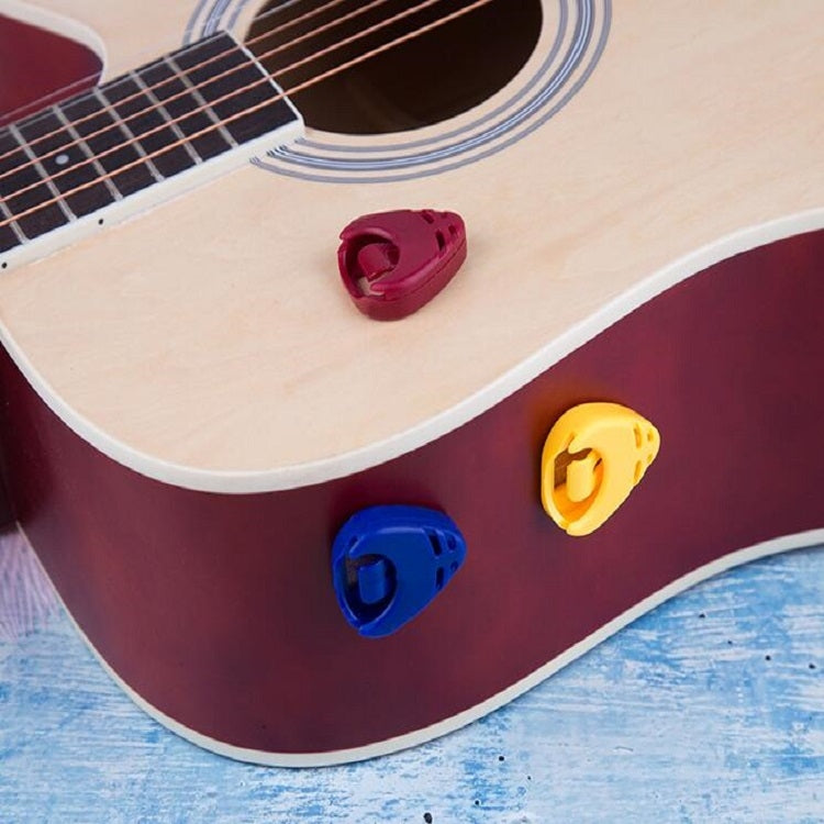 Scatola portaoggetti in ABS da 100 pezzi per plettro per chitarra, consegna a colori casuale, Heart-shaped Pick Box, Large Triangular Pick Box