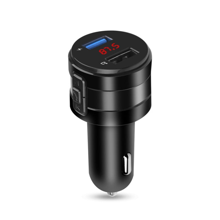 Caricabatteria da auto per lettore musicale con trasmettitore FM per auto vivavoce Bluetooth per auto, X20 Black
